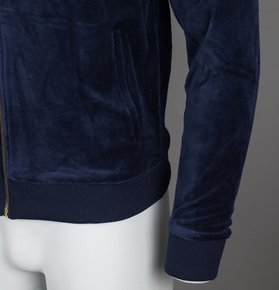 Sergio Tacchini Court Velour Track Top Maritime Blue/Gardenia