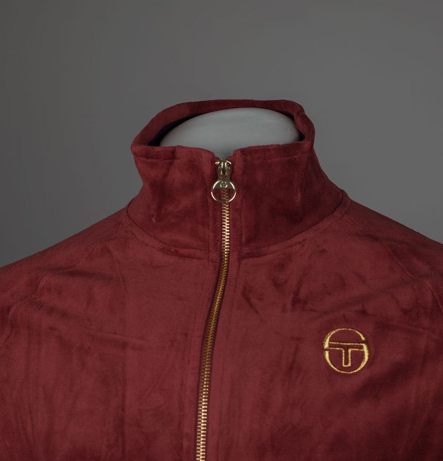 Sergio Tacchini Court Velour Track Top Sun Dried Tomato