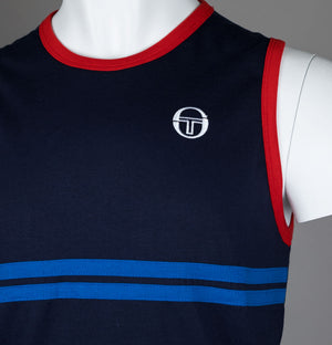 Sergio Tacchini Dallas Tank Top Maritime Blue/Adrenaline Rush/Nautical Blue