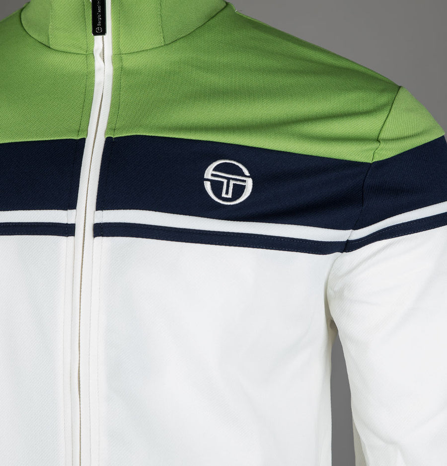 Sergio Tacchini Damarindo Tracksuit Top Gardenia/Piquant Green/Maritime Blue