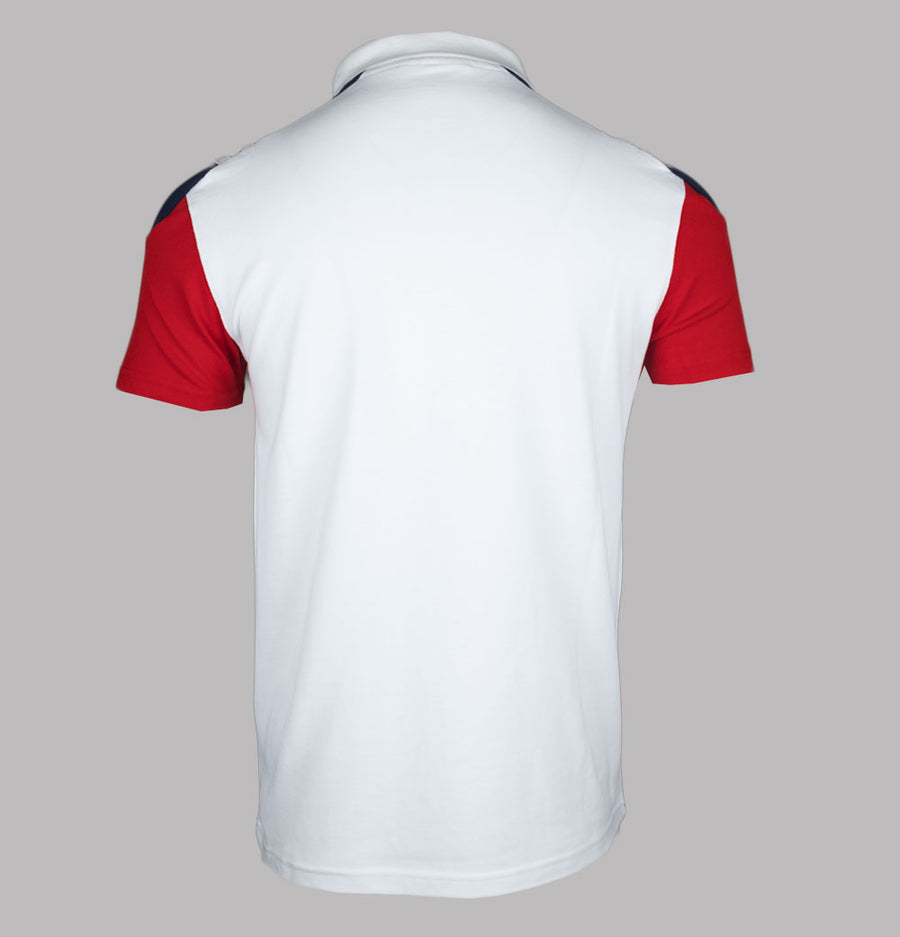 Sergio Tacchini Drive Polo Shirt White/Adrenaline Rush