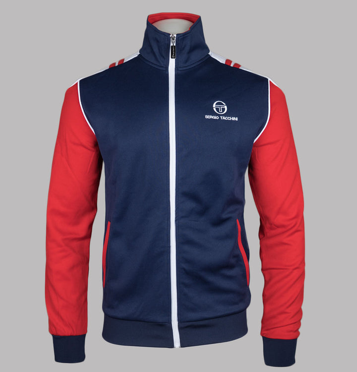 Sergio Tacchini Drive Track Top Maritime Blue/Adrenaline Rush