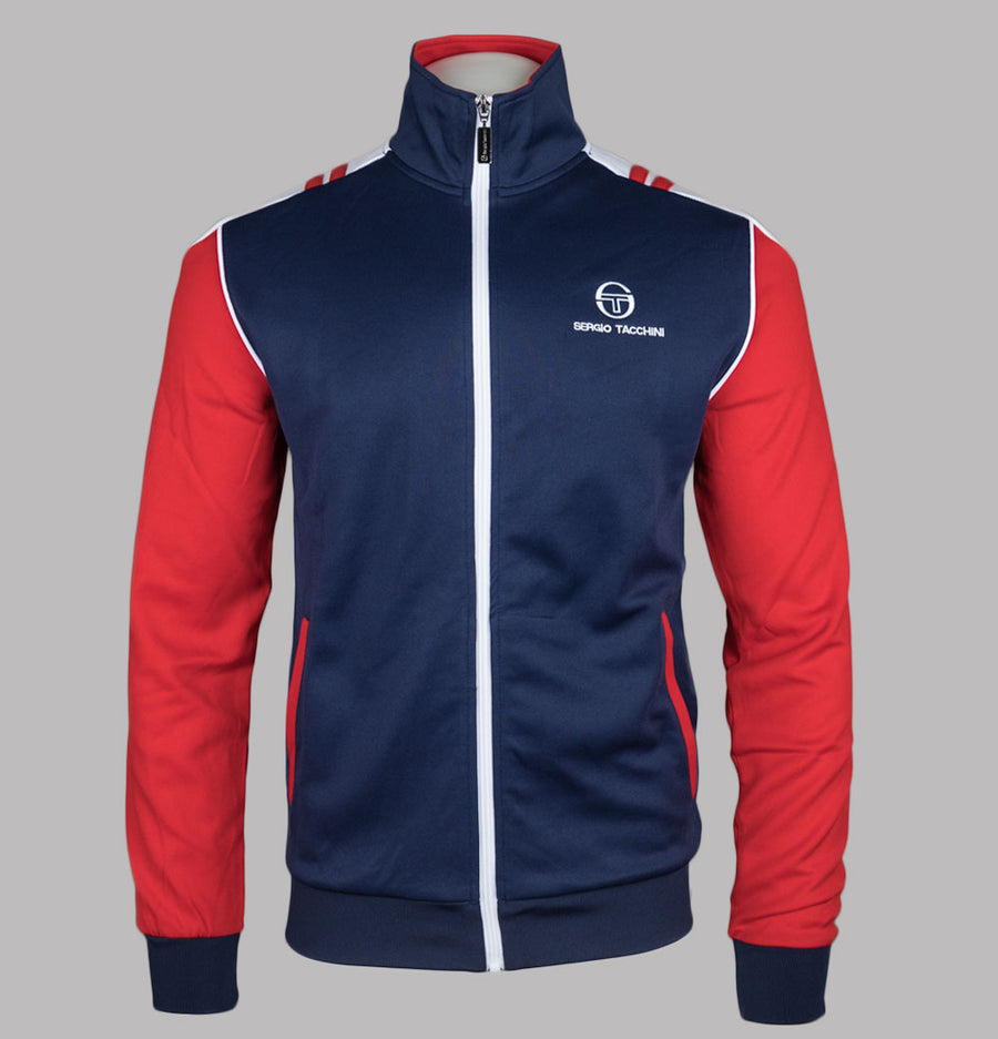 Sergio Tacchini Drive Track Top Maritime Blue/Adrenaline Rush