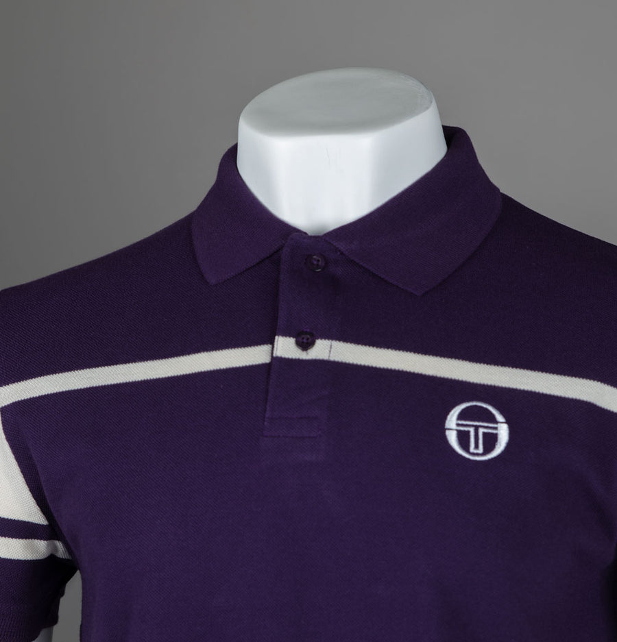 Sergio Tacchini Heath Polo Shirt Blackberry Cordial/Gardenia