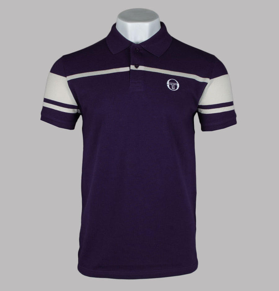 Sergio Tacchini Heath Polo Shirt Blackberry Cordial/Gardenia