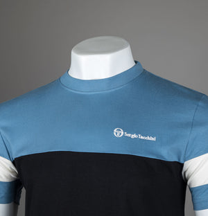 Sergio Tacchini Jonnie T-Shirt Black/Coronet Blue/Gardenia