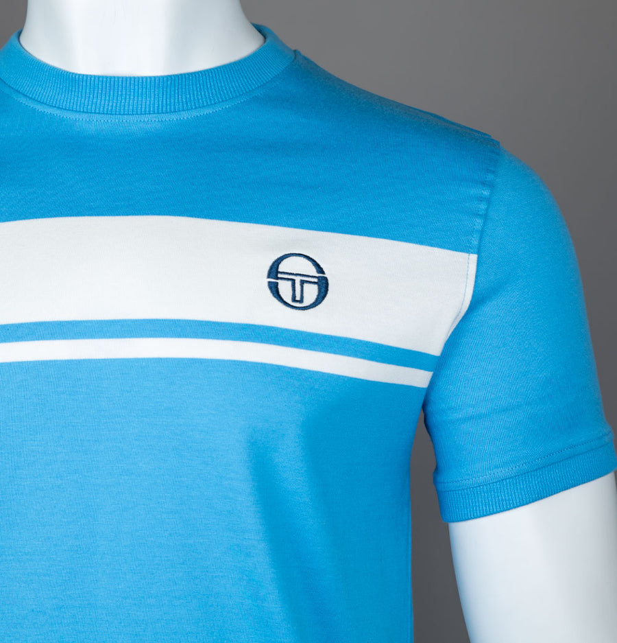 Sergio Tacchini Master T-Shirt Azure Blue/Gardenia
