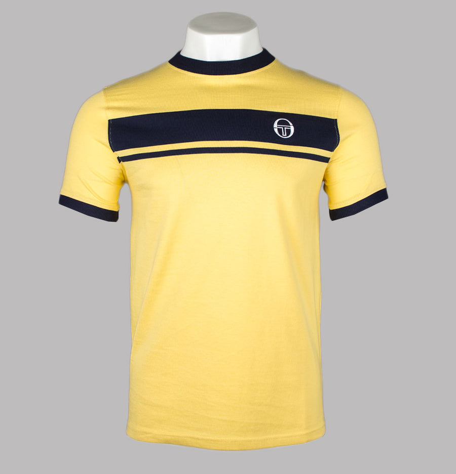 Sergio Tacchini Master T-Shirt Lemon Drop/Maritime Blue/White