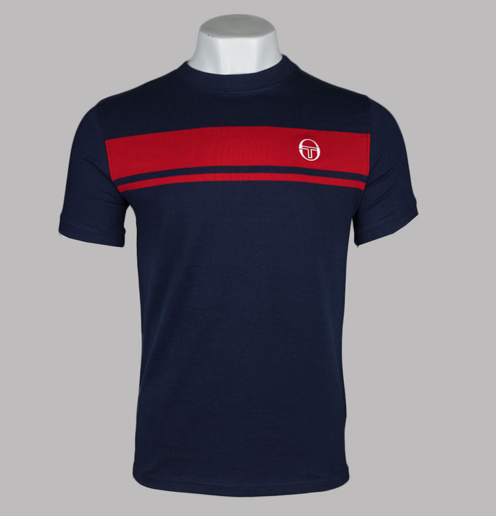 Sergio Tacchini Master T-Shirt Maritime Blue/Adrenaline Rush