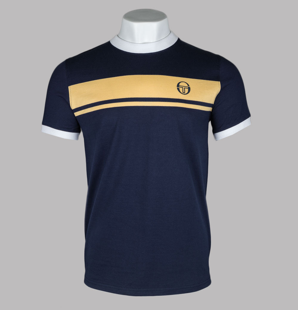 Sergio Tacchini Master T-Shirt Maritime Blue/Golden Haze – Bronx Clothing