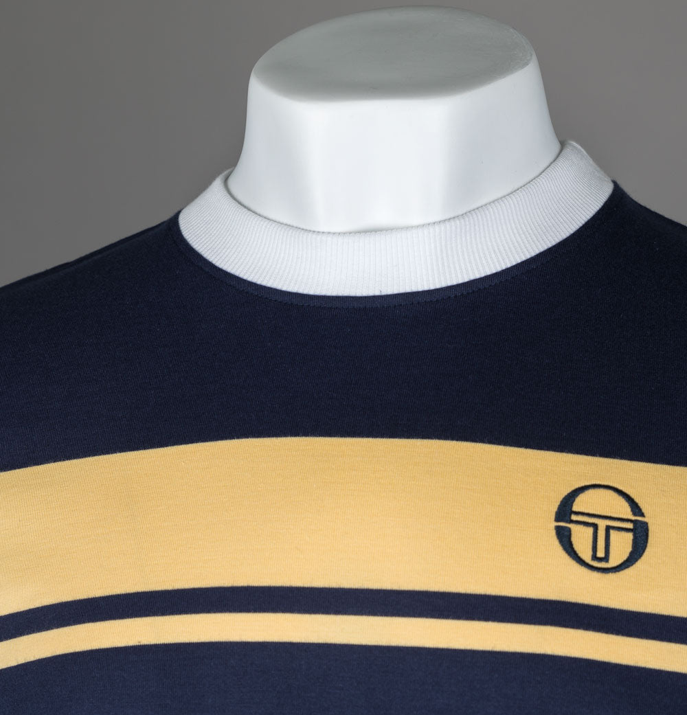 Sergio Tacchini Master T-Shirt Maritime Blue/Golden Haze – Bronx Clothing