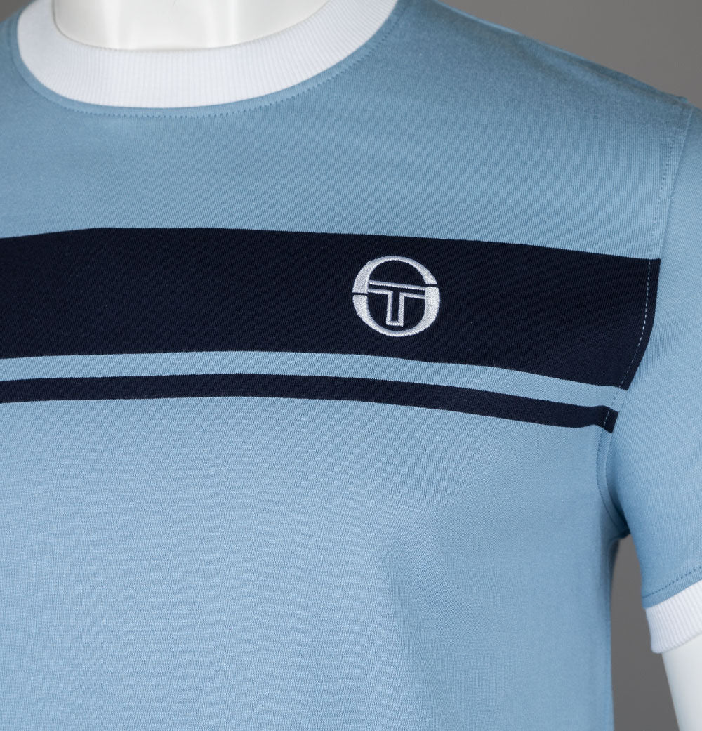 Sergio Tacchini Ivanes Cotton Blend Crewneck T-Shirt in Maritime Blue