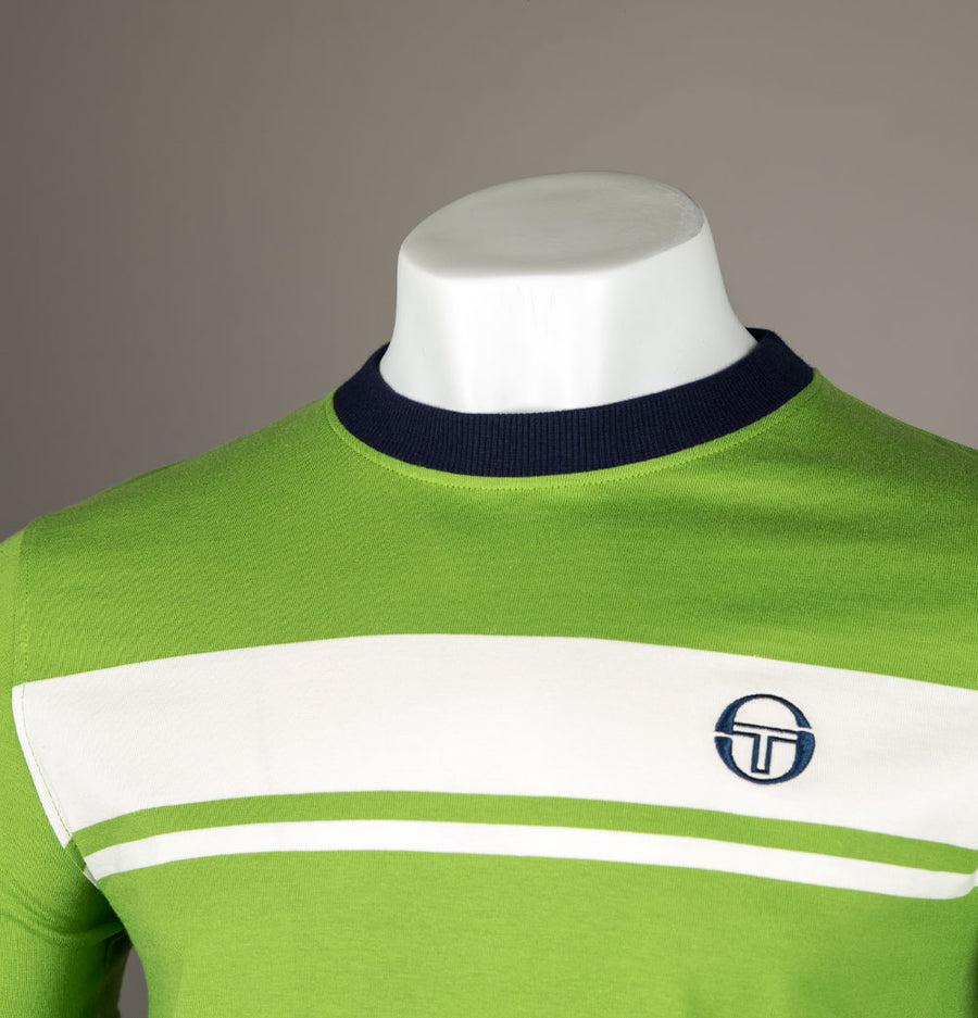 Sergio Tacchini Master T-Shirt Piquant Green/Maritime Blue/Gardenia