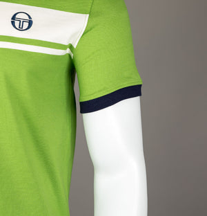 Sergio Tacchini Master T-Shirt Piquant Green/Maritime Blue/Gardenia