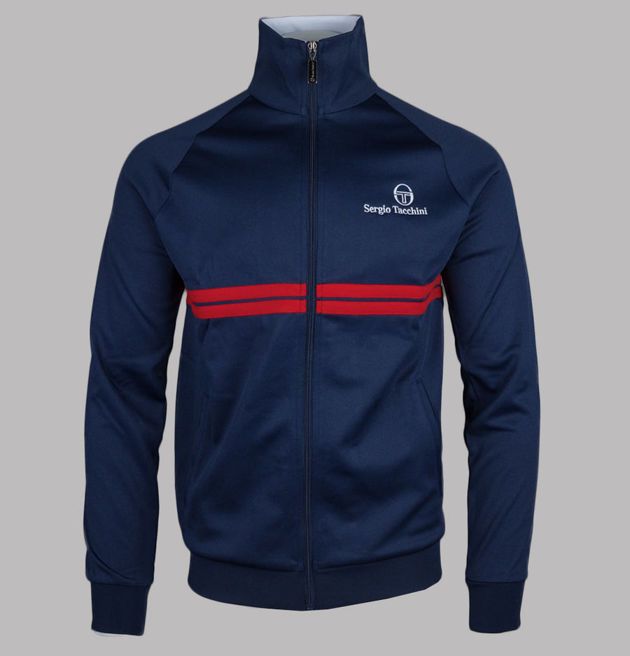 Sergio Tacchini New Dallas Track Top Maritime Blue/White/Adrenaline Rush