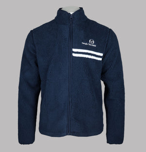 Sergio Tacchini New Supermac Borg Fleece Track Jacket Maritime Blue/White
