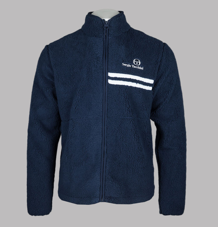 Sergio Tacchini New Supermac Borg Fleece Track Jacket Maritime Blue/White