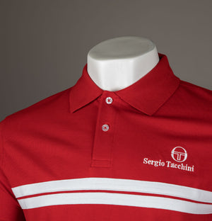 Sergio Tacchini New Supermac Polo Shirt Adrenaline Rush/White