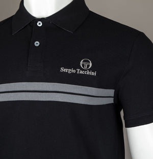 Sergio Tacchini New Supermac Polo Shirt Black/Quiet Shade