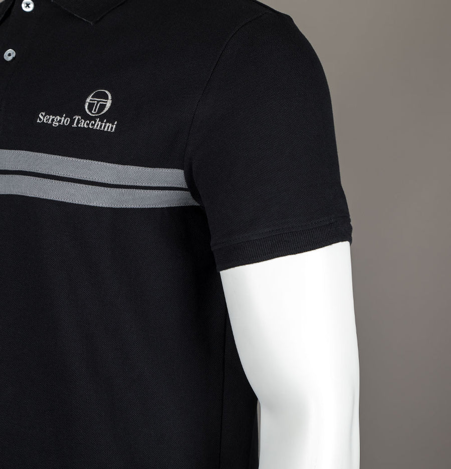 Sergio Tacchini New Supermac Polo Shirt Black/Quiet Shade