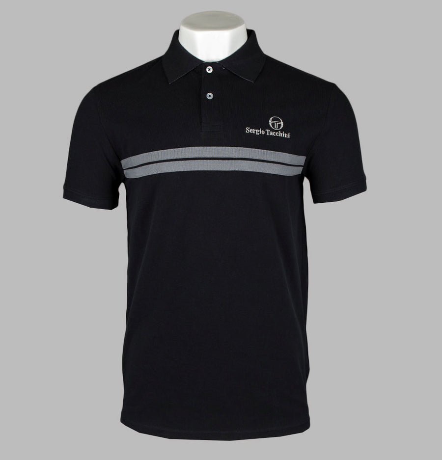 Sergio Tacchini New Supermac Polo Shirt Black/Quiet Shade