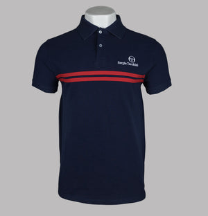 Sergio Tacchini New Supermac Polo Shirt Maritime Blue/Adrenaline Rush