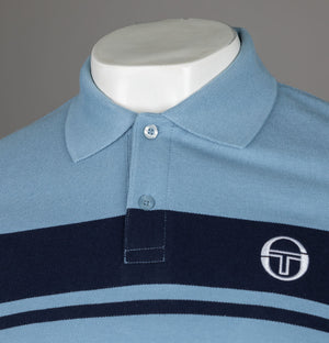 Sergio Tacchini New Young Line LS Polo Shirt Mountain Spring/Maritime Blue