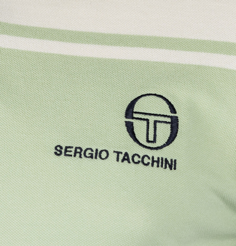 Sergio Tacchini New Young Line Polo Shirt Green/Gardenia