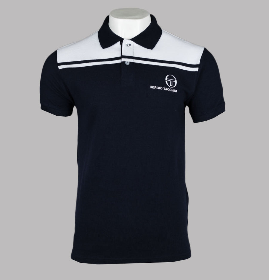 Sergio Tacchini New Young Line Polo Shirt Maritime Blue/White