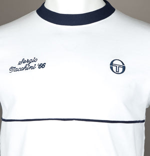 Sergio Tacchini Orion Davis T-Shirt White/Maritime Blue