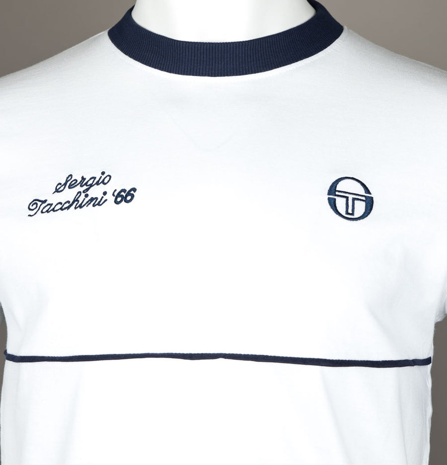 Sergio Tacchini Orion Davis T-Shirt White/Maritime Blue