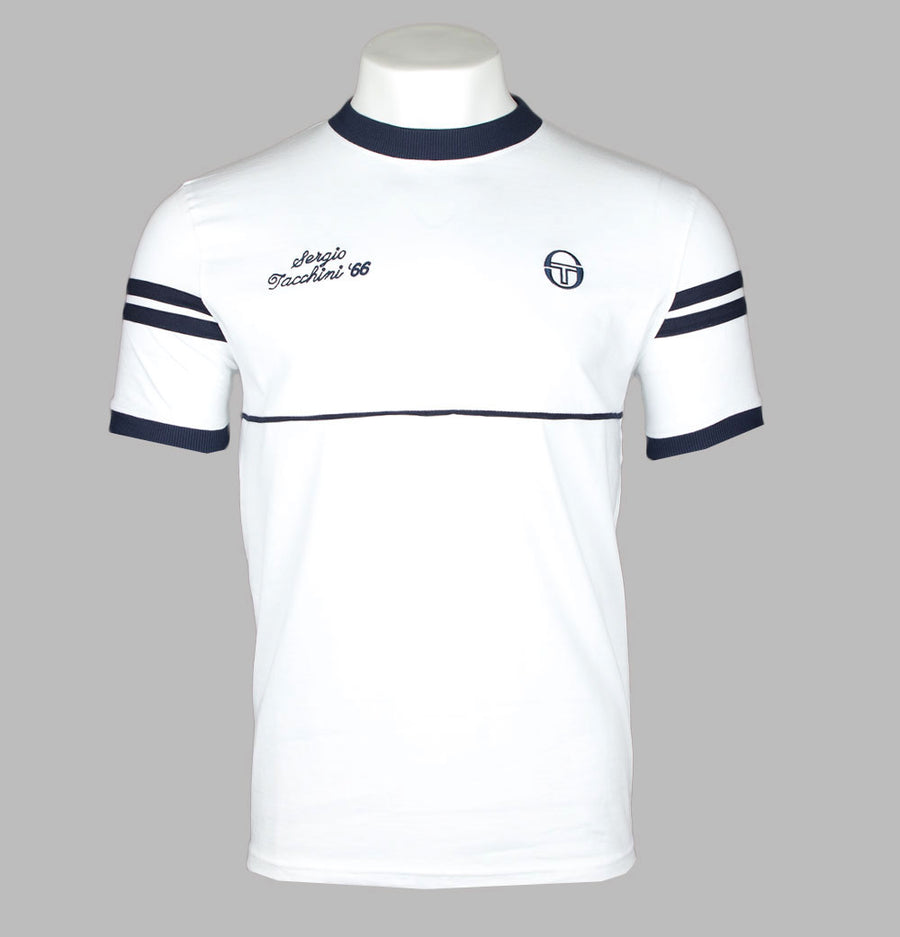 Sergio Tacchini Orion Davis T-Shirt White/Maritime Blue