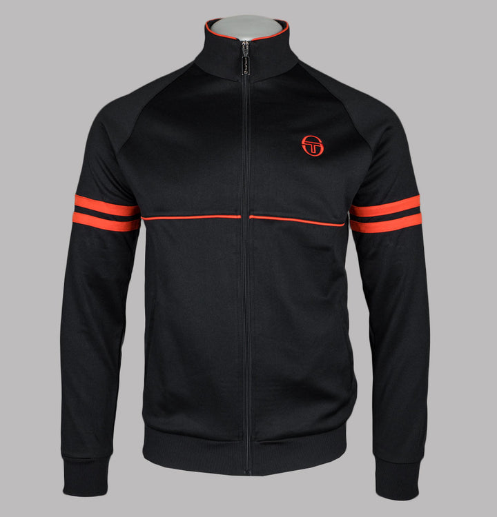 Sergio Tacchini Orion Track Top Black/Tangerine Tango