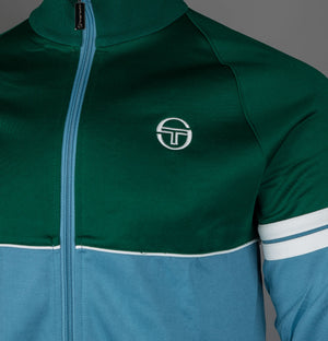 Sergio Tacchini Orion Track Top Rainforest/Coronet Blue/Gardenia