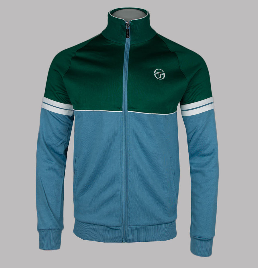 Sergio Tacchini Orion Track Top Rainforest/Coronet Blue/Gardenia