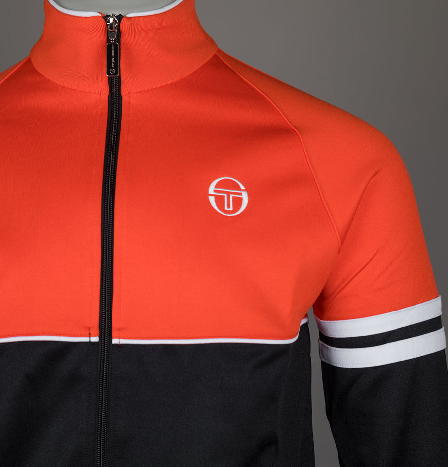 Sergio Tacchini Orion Track Top Tangerine Tango/Black