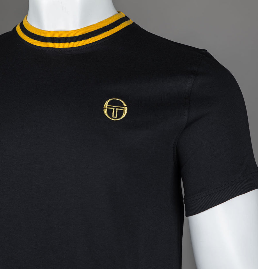 Sergio Tacchini Rainer T-Shirt Black/Old Gold