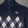Sergio Tacchini Sangro 1/4 Zip Knitted Jumper Maritime Blue/Vintage Indigo/Gardenia
