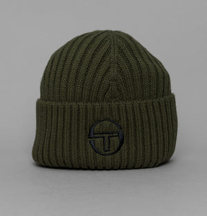 Sergio Tacchini Seppi Ribbed Beanie Avocado/Black