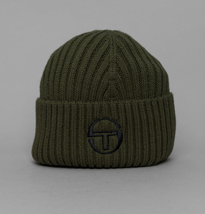 Sergio Tacchini Seppi Ribbed Beanie Avocado/Black