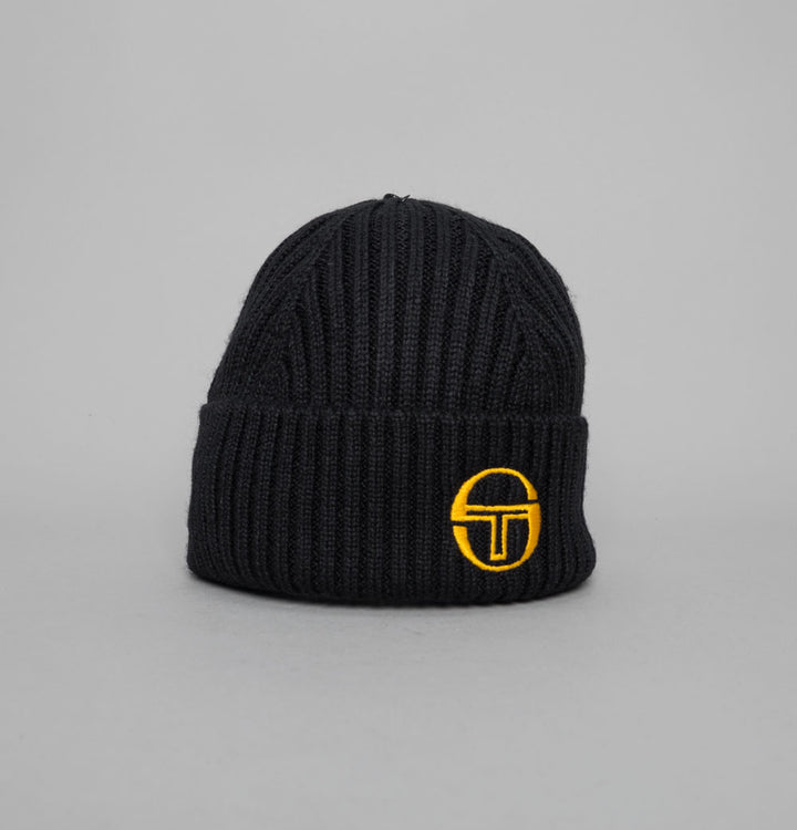 Sergio Tacchini Seppi Ribbed Beanie Black/Gold