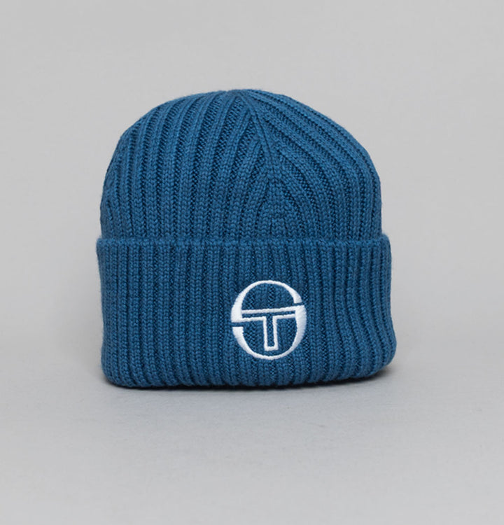 Sergio Tacchini Seppi Ribbed Beanie Vintage Indigo/White