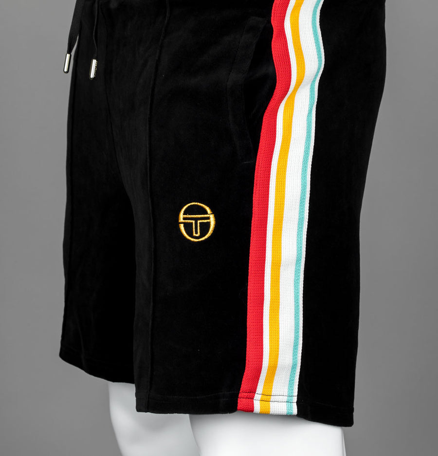 Sergio Tacchini Slice Velour Shorts Black