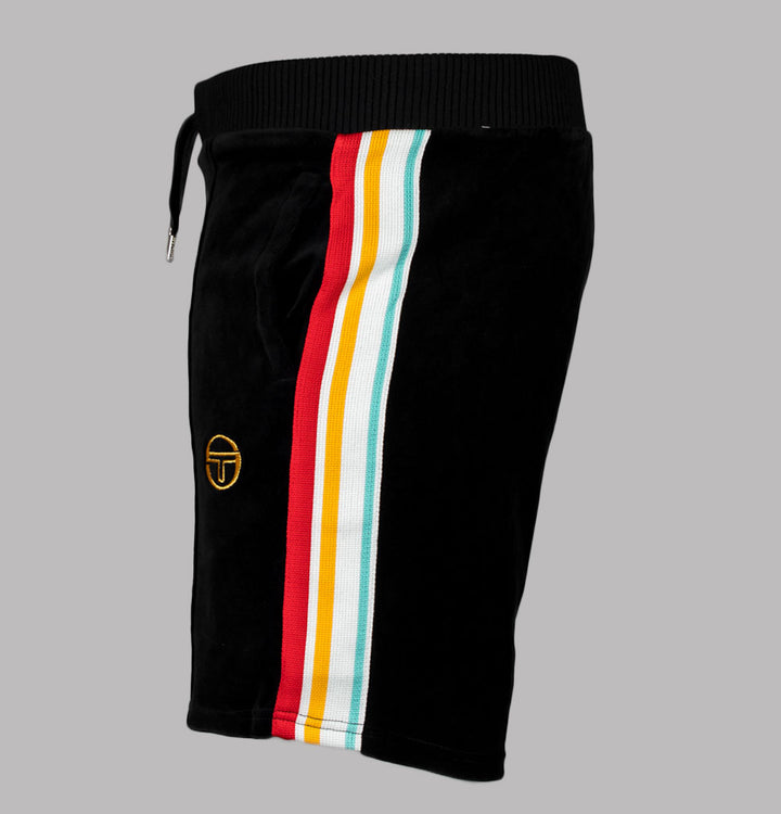 Sergio Tacchini Slice Velour Shorts Black