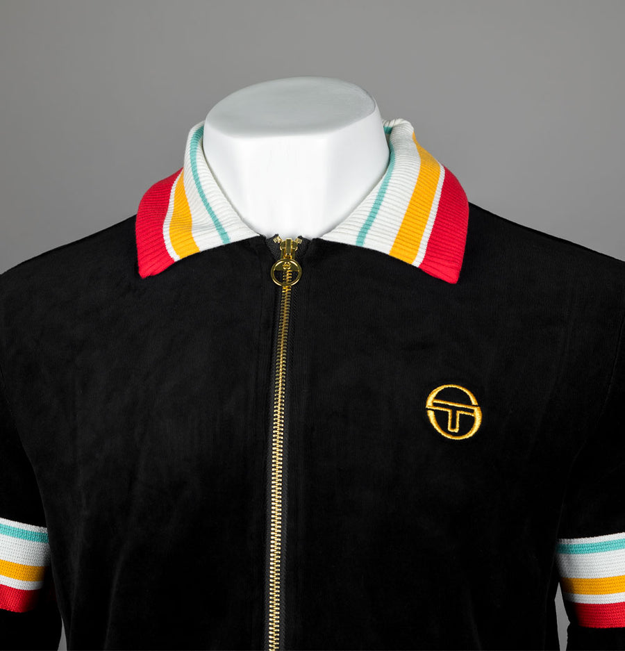 Sergio Tacchini Slice Velour Track Top Black