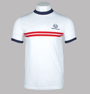 Sergio Tacchini Super MK2 T-Shirt White/Adrenaline Rush