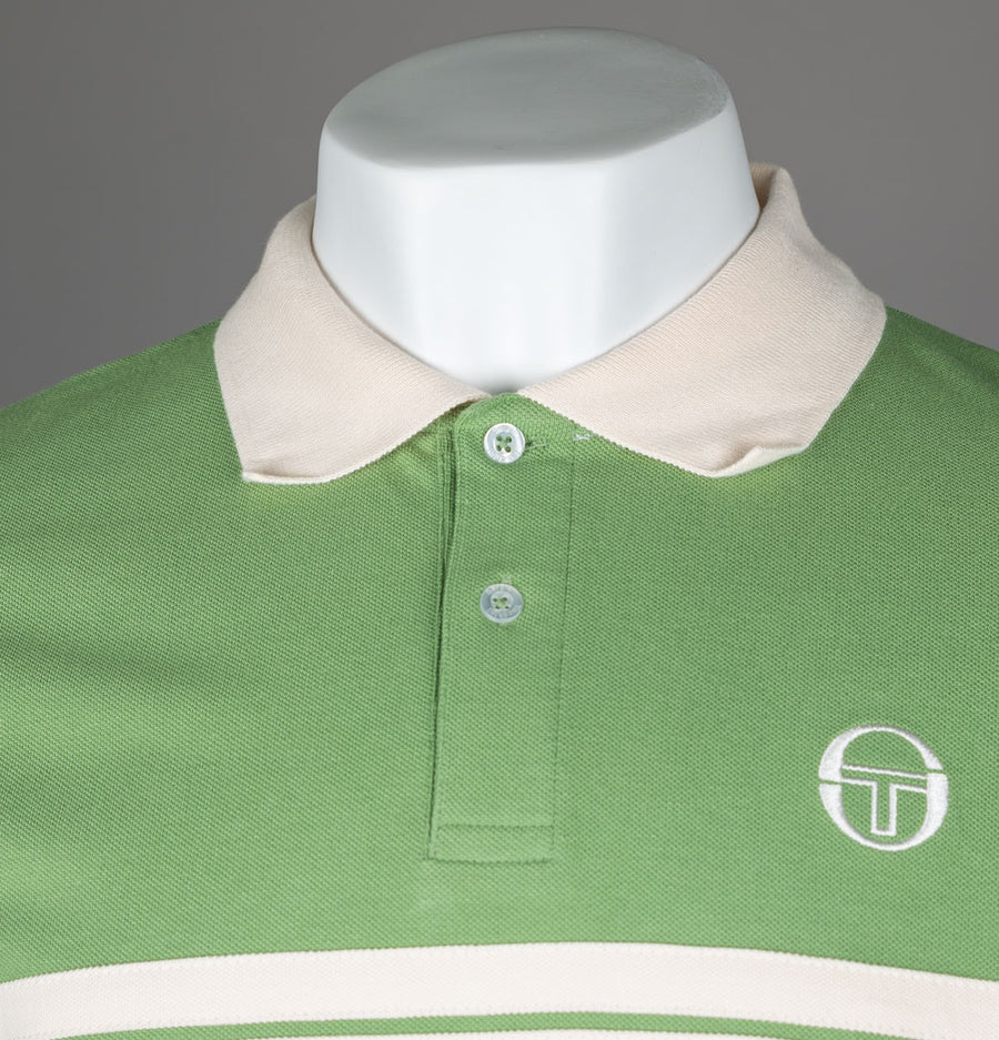 Sergio Tacchini Supermac Polo Shirt Jade Green/Pearled Ivory