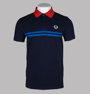 Sergio Tacchini Supermac Polo Shirt Maritime Blue/Adrenaline Rush/Nautical Blue