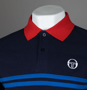 Sergio Tacchini Supermac Polo Shirt Maritime Blue/Adrenaline Rush/Nautical Blue