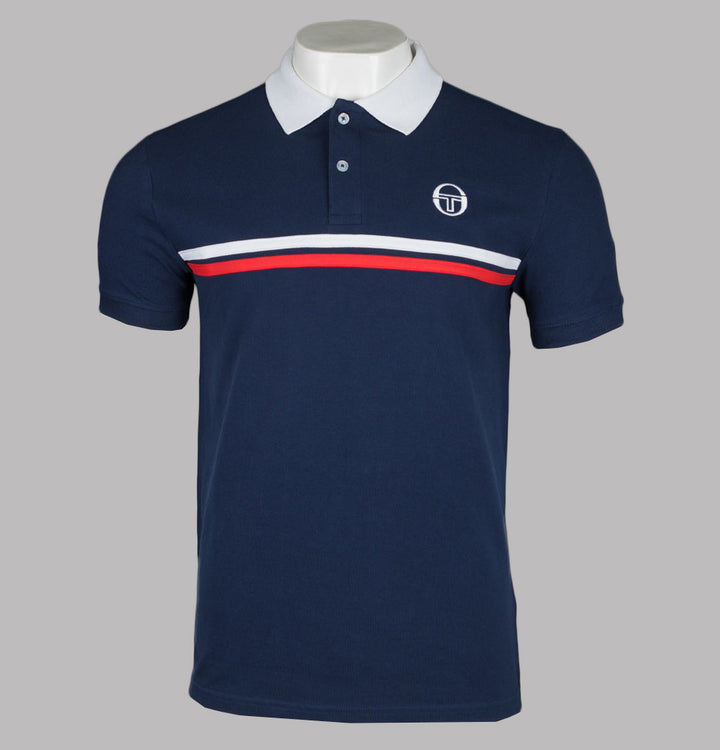 Sergio Tacchini Supermac Polo Shirt Maritime Blue/White